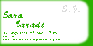 sara varadi business card